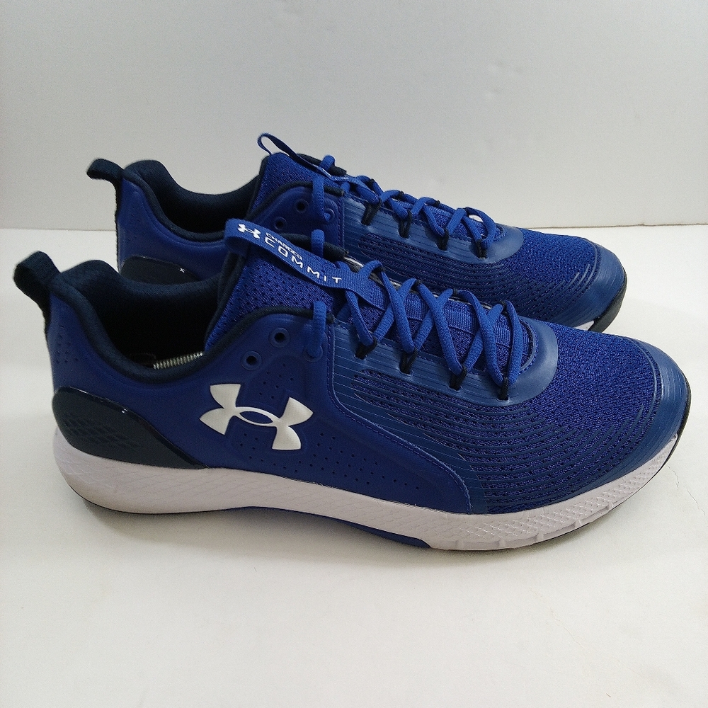 NEW Under Armour Charged Commit 3 Men 15 Blue Training Shoes 3023703-402